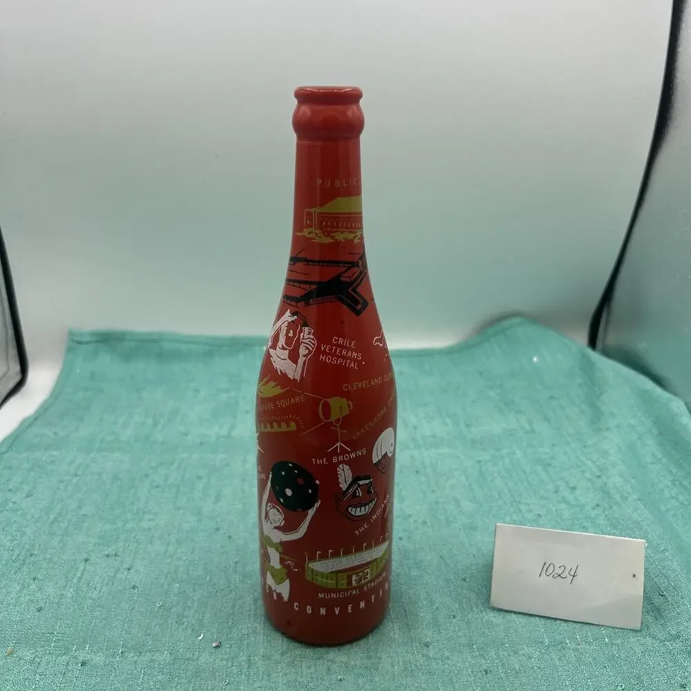 Vintage Cleveland Ohio ABCB Convention Red Owens Illinois Orange Bottle 1956